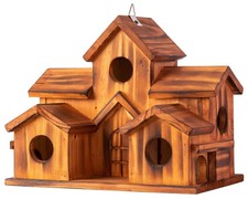 Bird Houses for Outside,Outdoor 5 Hole Bird House Room for 5 Bird Families Bl...