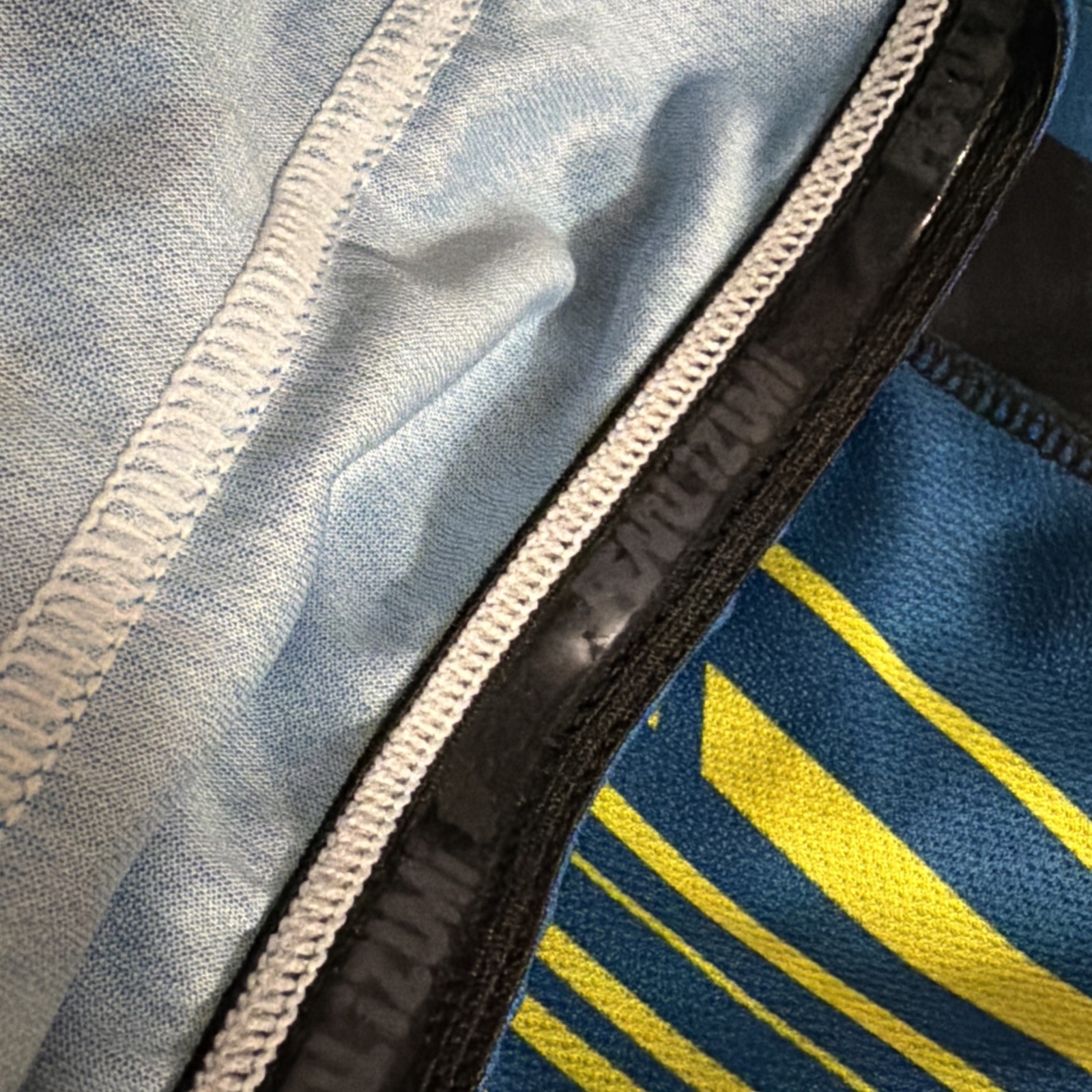 Pearl Izumi Elite XL Full Zip Blue Yellow Cycling Jersey Shirt Bike Geometric