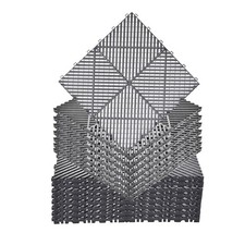 40 Packs Interlocking Garage Floor Tiles Vented Water Drainage 15.7x15.7''