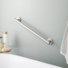 Signature Hardware 24" Contemporary Grab Bar Nickel SHGB24CBN - Brushed Nickel