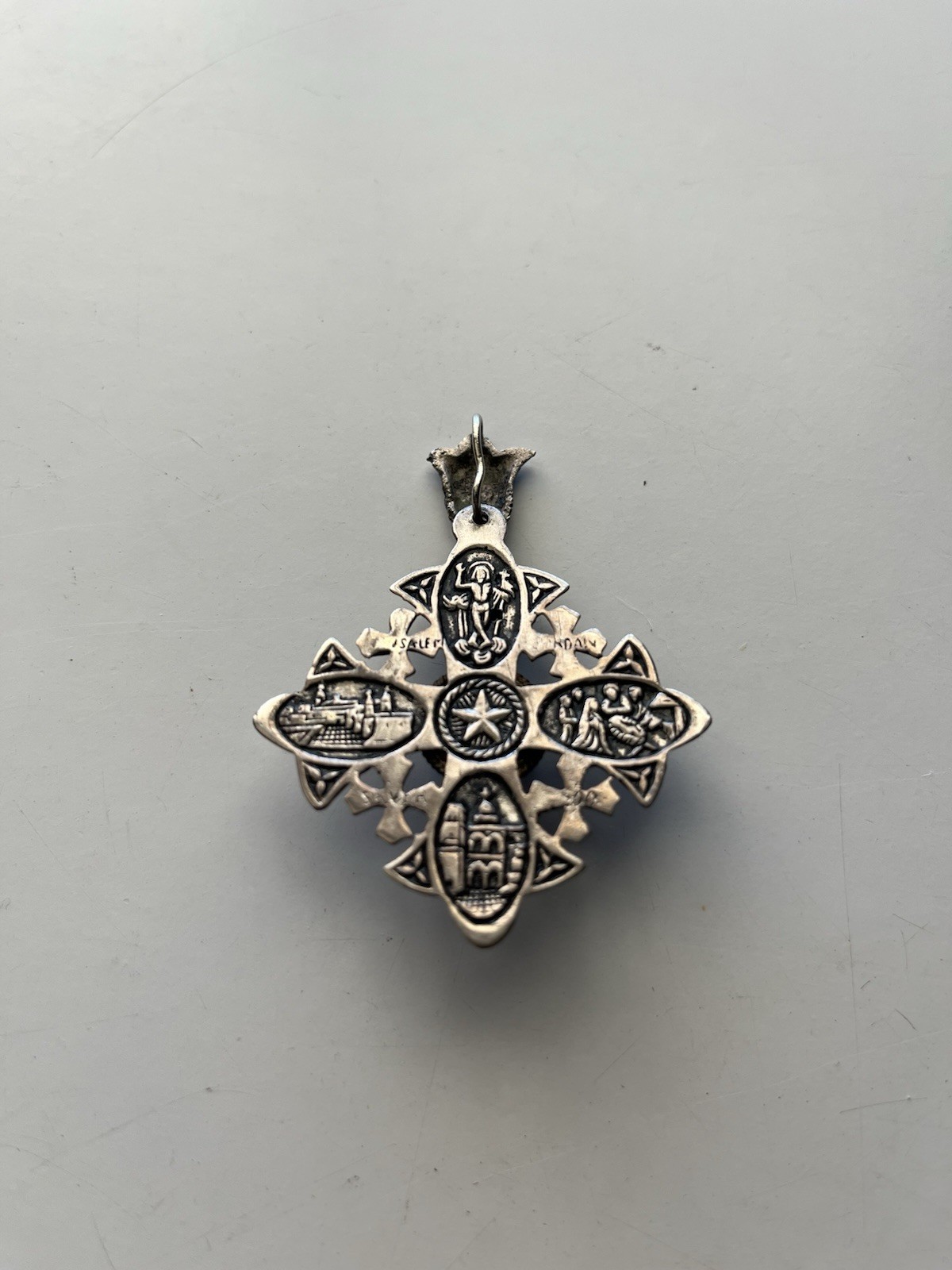 Ruby Jerusalem Crusader’s Cross 900 Silver  Penda… - image 4