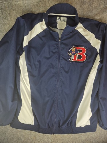 Michigan Bulls Baseball Windbreaker Jacket Team Issue XL #35 Full Zip Russell - Picture 1 of 8