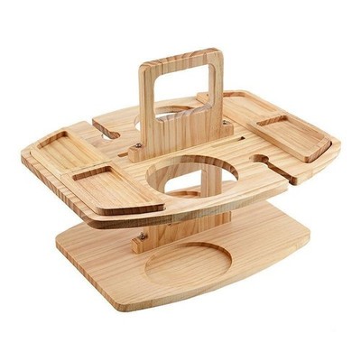 Tische hölzerner Picknicktisch mit Glashalter rund klappbarer Schreibtisch
