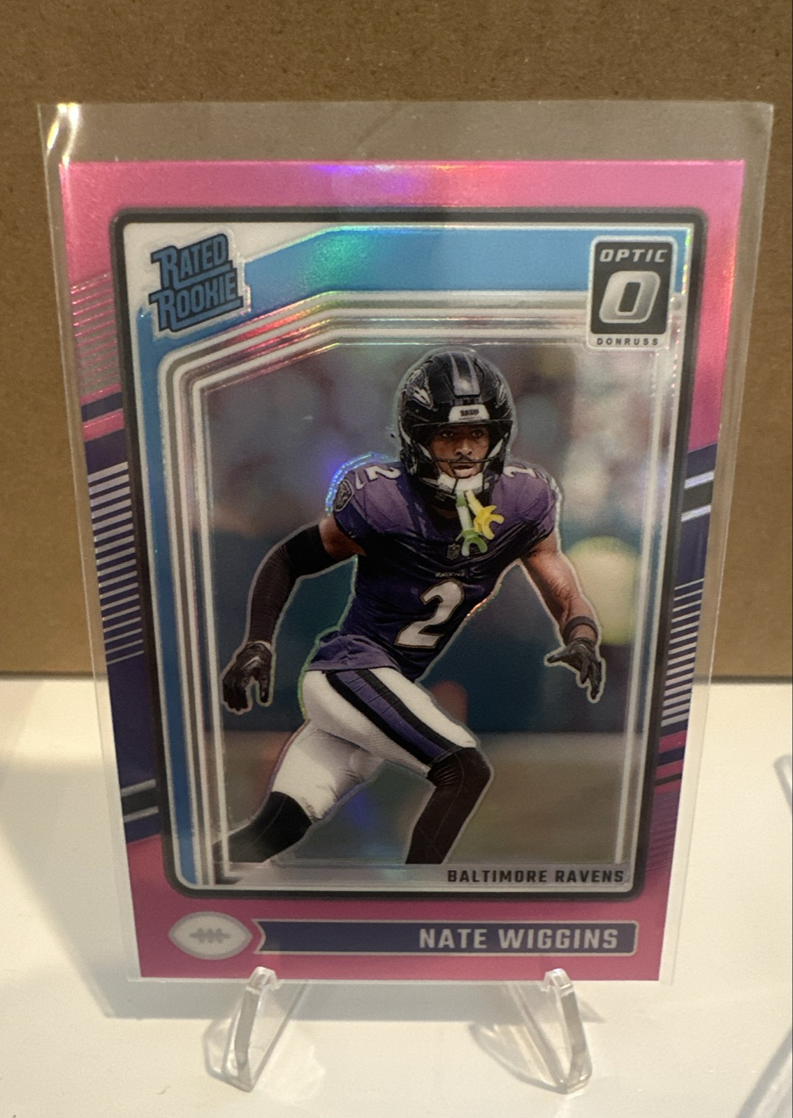2024 Panini Donruss Optic - Rated Rookie Nate Wiggins #281 Pink Prizm (RC)