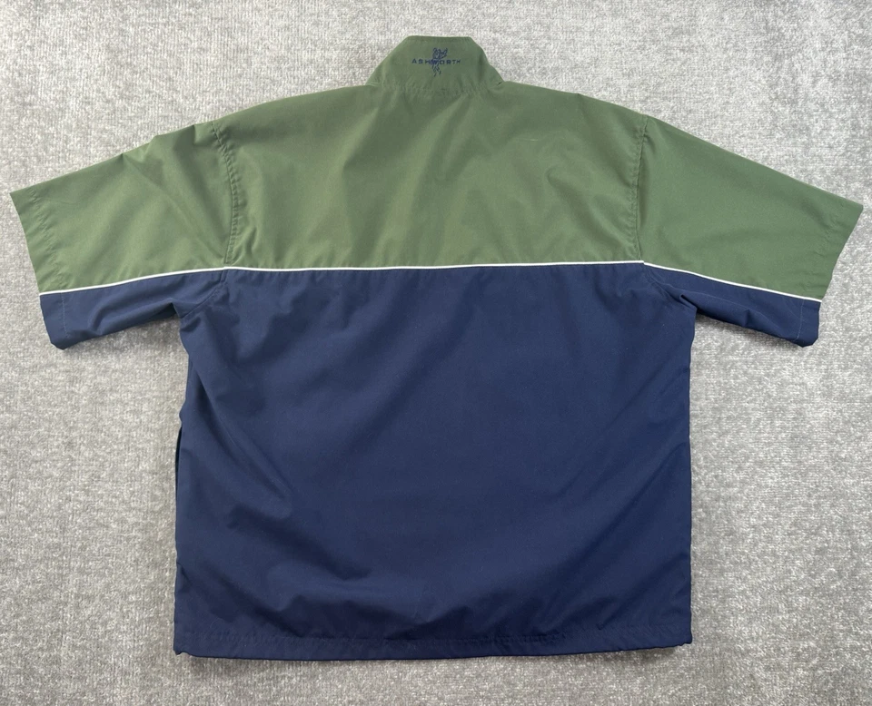 De colección Ashworth Golf Cuello Simulado Resistente al Viento y al Agua Manga Corta Para Hombre Grande Foto 2 de 4