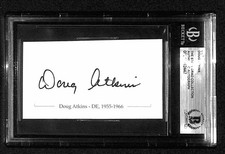 Doug Atkins Chicago Bears HOF Signed Cut Beckett Slabbed Autograph