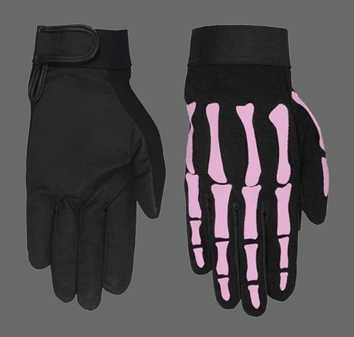 GUANTES MECÁNICOS DE DEDO ESQUELETO ROSA SEÑORA - Imagen 1 de 1