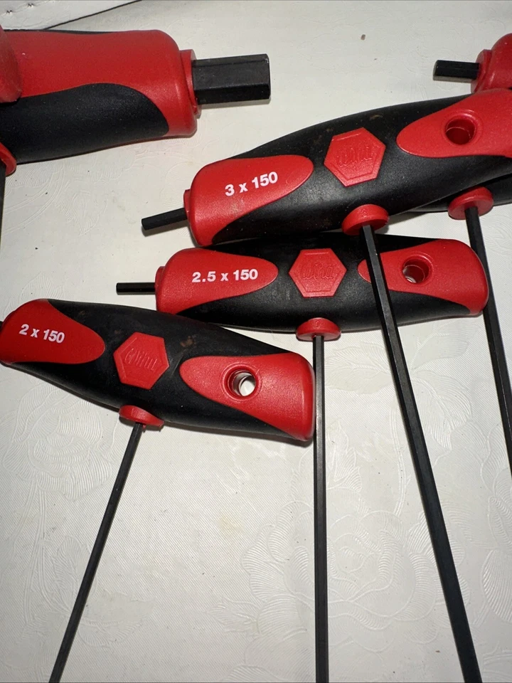 11 Pc Lot Wiha Tools 334 10 8 6 5 4 3 2.5 2 Hexagonal Hex T Handle Screwdriver - Image 4 of 4