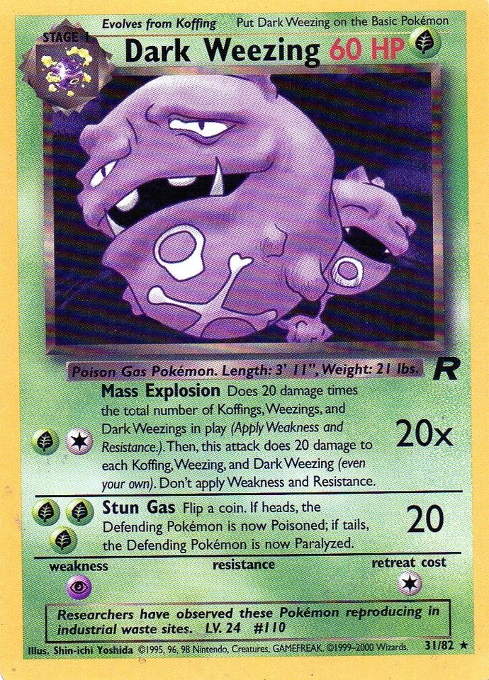 Las mejores ofertas en Dark Weezing 14/82 Team Rocket | eBay