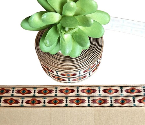 Football Laces Wired Ribbon - Brown & White 2.5" X 10 Yards Sports Theme Decor