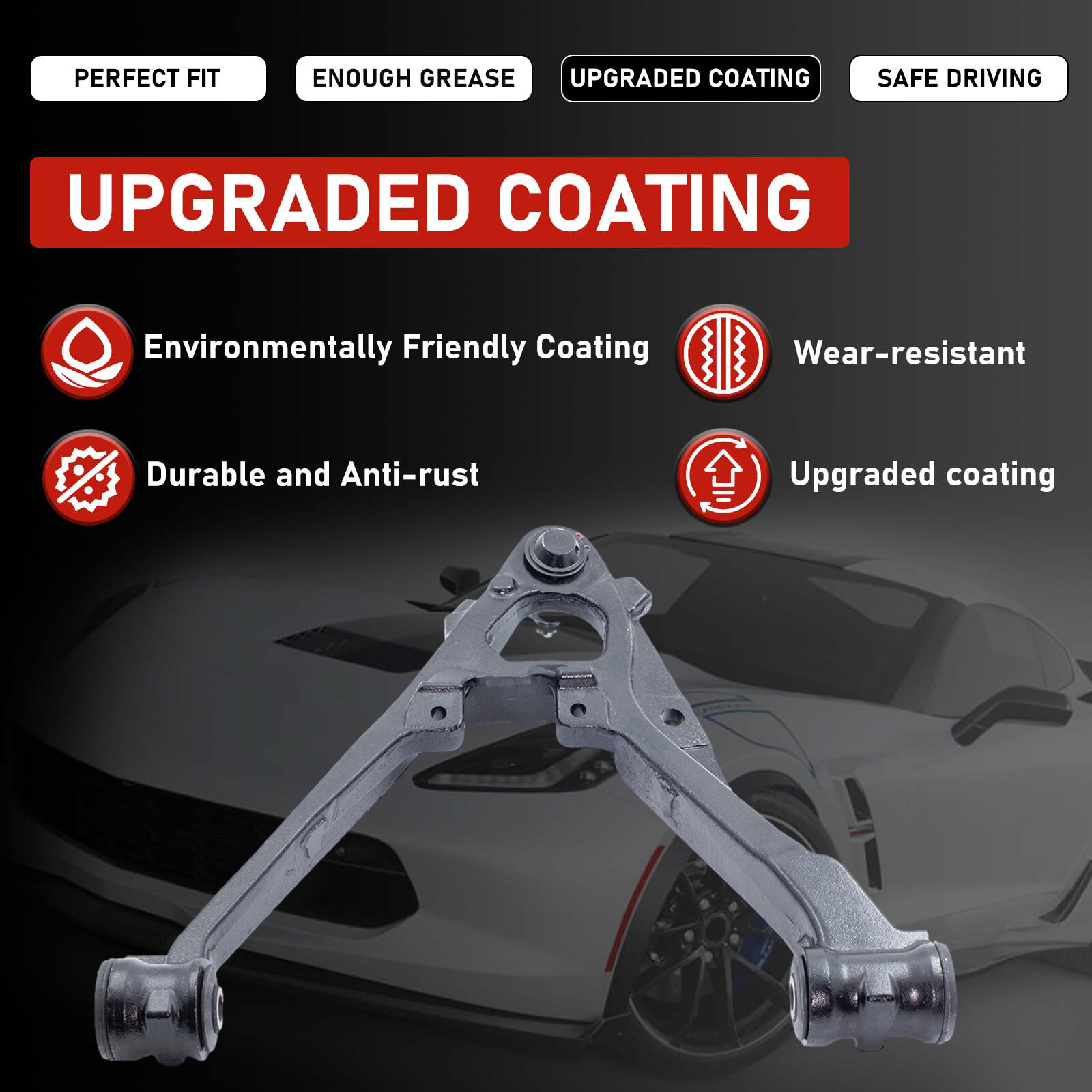 Pair Front Lower Control Arms Kit for 2007-2015 Chevy Silverado GMC ...