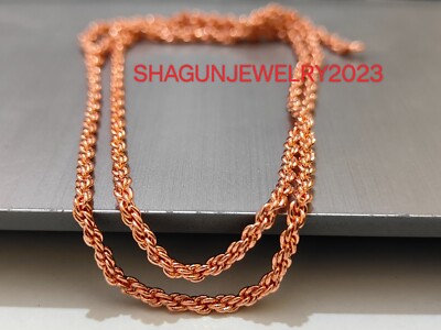 Pure Copper Twist Rope Copper Chains for Men Women Jewelry Copper Chain Necklace