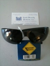 DARK LENS WRAPAROUND SAFETY GLASSES