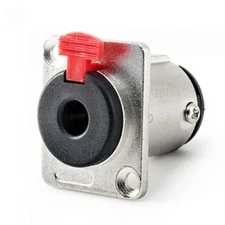 PROCRAFT PC-TJ084 1/4" TRS D Type Panel Mount Locking Jack - SILVER