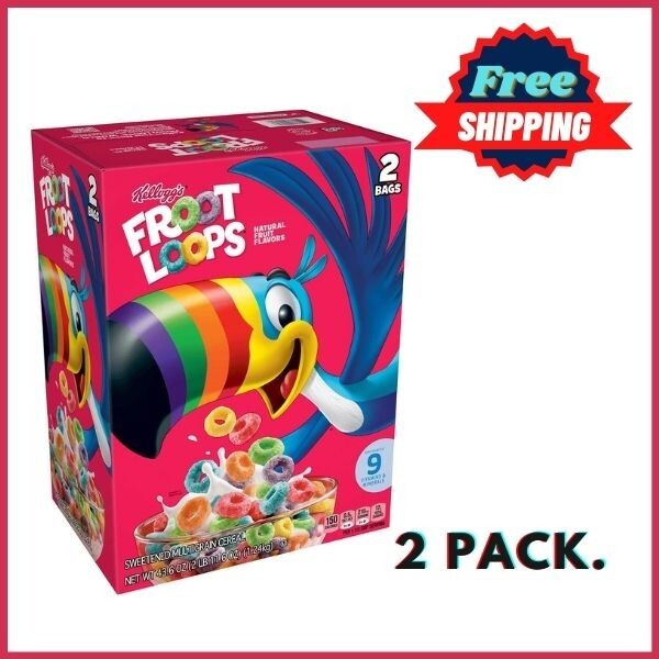 Kellogg’s Froot Loops Breakfast Cereal 2 pack Free Shipping | eBay