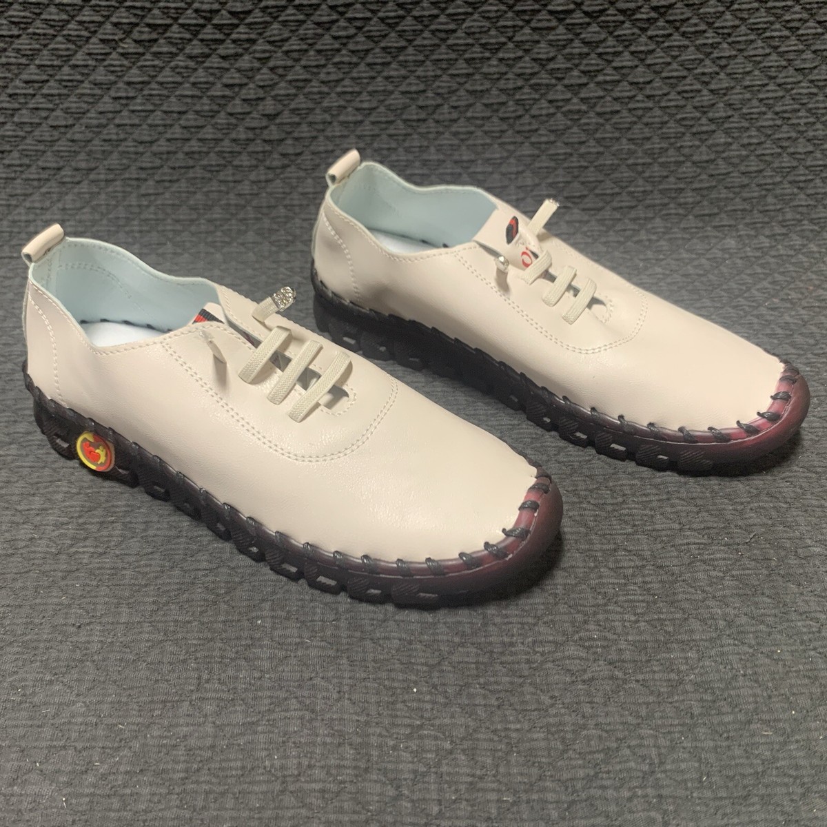 OY Brand Handmade Soft White Faux Leather Shoes US10.5 OY Brand Handmade Soft White Faux Leather Shoes US10.5