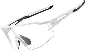 ROCKBROS Cycling Photochromic Sunglasses Bicycle UV400 Glasses White Frame