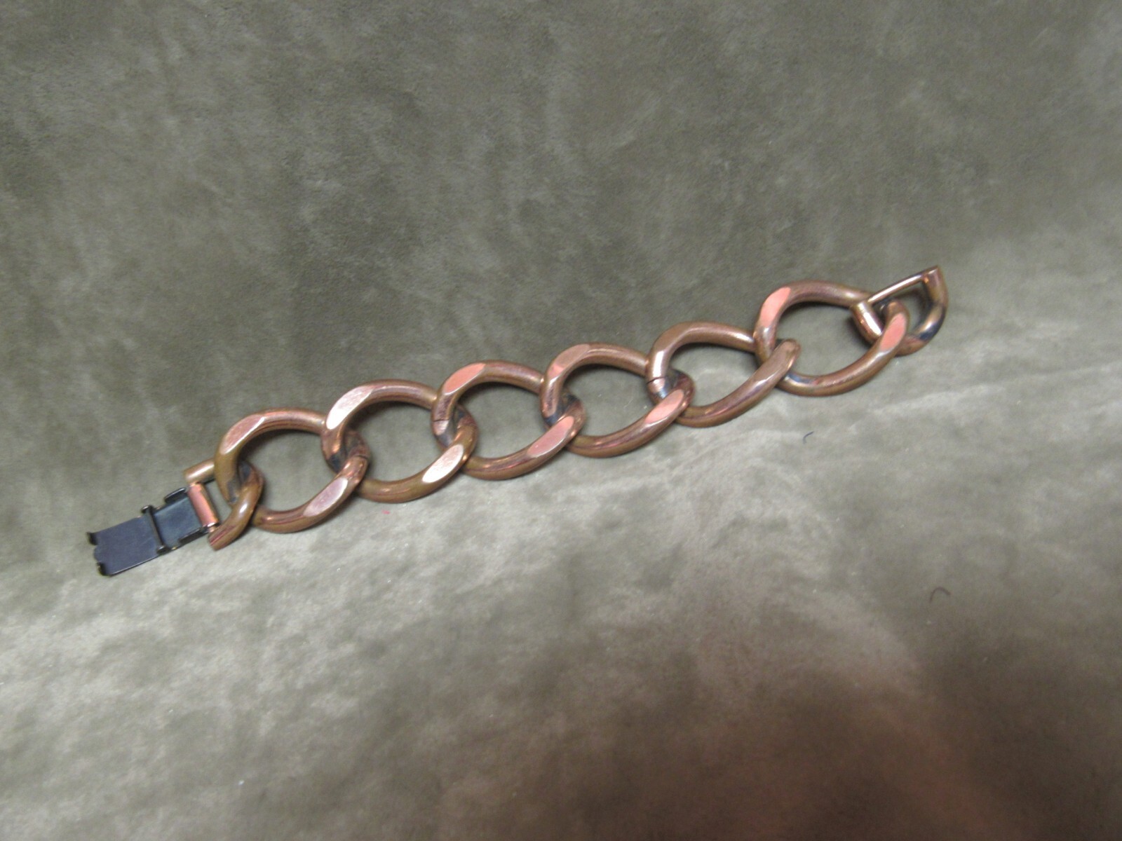 Huge Heavy Solid Copper Link Design Bracelet Circ… - image 2