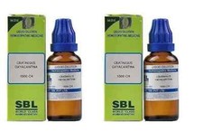 2 X SBL Homeopathic Crataegus Oxyacantha 1000 CH 30ml Dilution