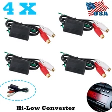 Speaker to Gold Female RCA High to Low Line Output Converter for Car Audio 4PCS