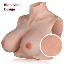 Anzi Crossdressers Silicone Breast Forms Drag Queen Breast Plate Fake Boobs B-H