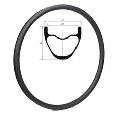 Cerchio carbonio mountain cross country bike 3K TWILL MATTE 29er 24mm profondità UD 3K 12K