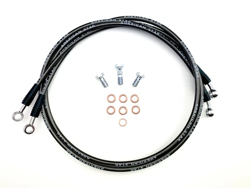 American Star Stainless Steel Dual Front Brake Lines: Yamaha Banshee 350 +2 In.*