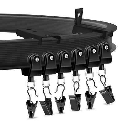 Ceiling Curtain Track 10Ft Flexible Bendable Curtain Track Black Curved Curta