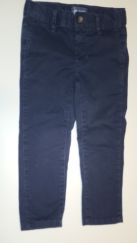 Navy Blue Childrens Place Boys Pants Size 4 With Elastic Waist And Button Closur