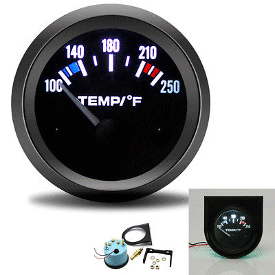 2'' 52mm Universal Auto Car Water Temperature Temp Merter Gauge 100-250 °F 12V  