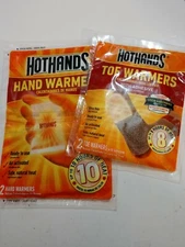 2pc Hot Hands Adhesive Toe Warmers + 2pc Hand Warmers