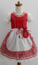 Hochwertiges Dirndl Trachtenkleid 3 Tlg- Kleid Schürze Geldbeutel Gr 104-110 NEU