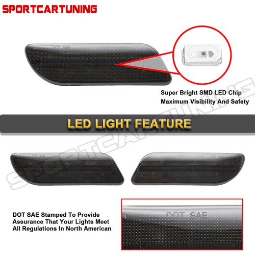 LED Bumper Side Marker Light For 98-04 Mercedes Benz SLK Class CLK320 W208 R170 - Picture 5 of 13