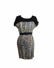 ZARA ABITO ELEGANTE  DONNA STAMPA SERPENTE TG L