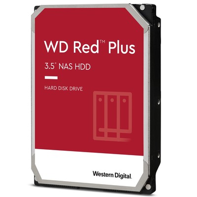 6TB WD Red Plus NAS Internal Hard Drive HDD - 5400 RPM, SATA 6 Gb/s, CMR, 256...