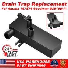 For Amana 167874 Goodman B28108-11 Air Conditioner Furnace Drain Trap Black