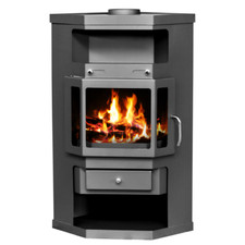 EEK A Eck-Kaminofen Victoria Panama, schwarz, dauerbrandf&auml;hig &ndash; 9kW