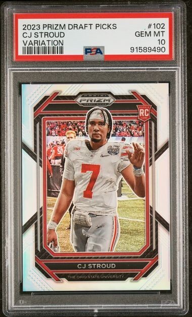 2023 Prizm Draft Picks CJ Stroud Silver Rookie Variation #102 - PSA 10 - Texans