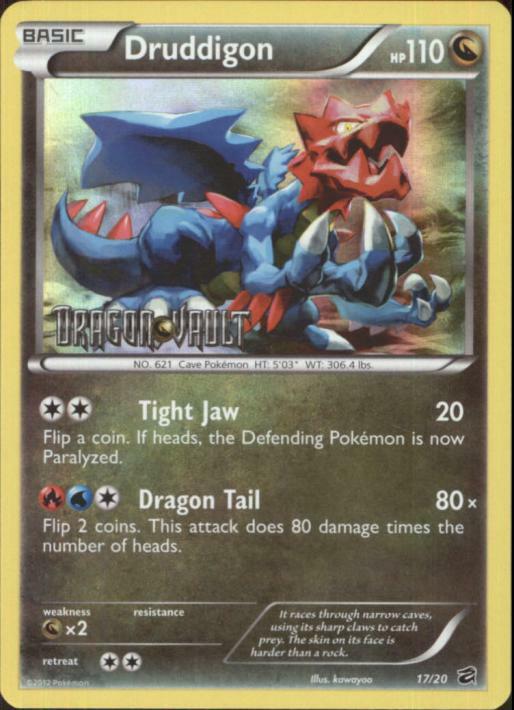 (PKDV-17)(Promo) Druddigon Pokemon Pokemon Dragon Vault Card # 17