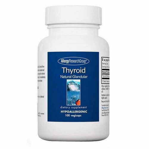 Thyroid Natural Glandular 100 Veg Caps By Nutricology/ Allergy Research Group