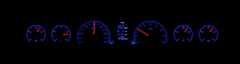 Dakota Digital 1966-67 Chevy Chevelle Malibu Sistema de calibre analógico HDX-66C-CVL-S Foto 4 de 4