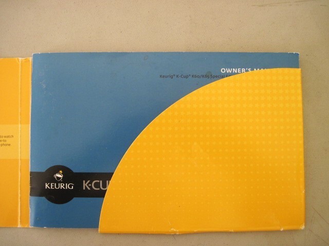 KEURIG-K-Cup-K 60-K 65 Owner's Manual-Special Edition-Step by Step Set-Up