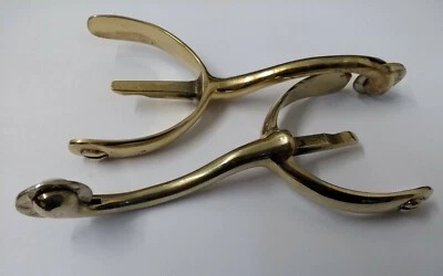 Genuine Issue Military Swan Neck Military Box Spurs,Officers Parade Boots Spurs