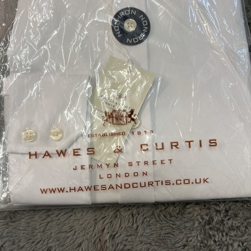 Hawes & Curtis Formal White Non-iron Extra Slim Fit Shirt 16.5 34 - Picture 3 of 6