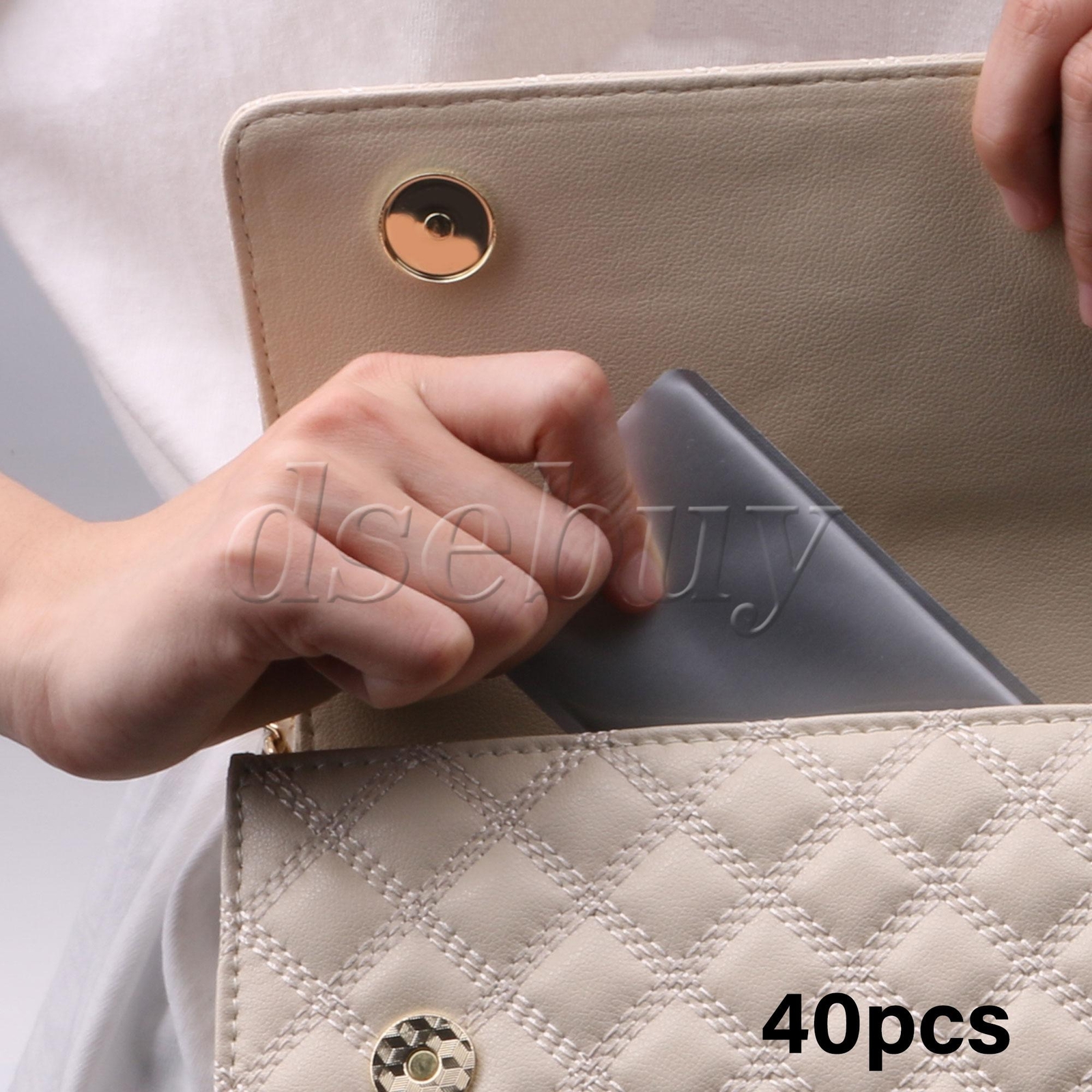 40Pieces Passport Sleeves RFID Secure Blocker Silver 3.62x2.48inch for ID Card