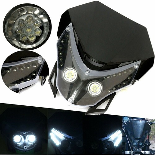 1Pcs LED Dirt Bike Headlight Fairing Universal Motorcycle Dirt Bike