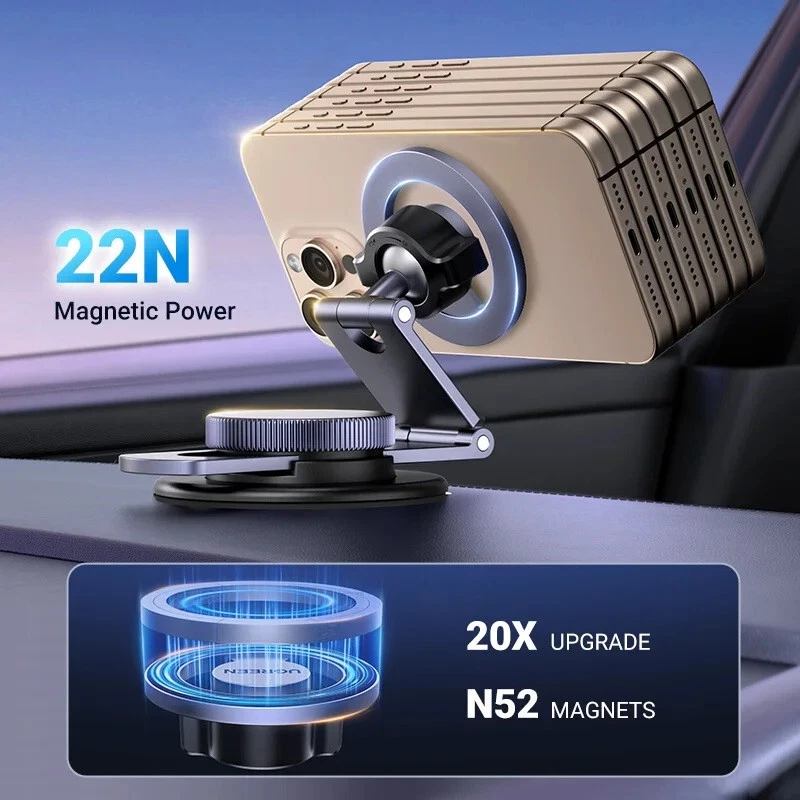 Soporte magnético para teléfono de automóvil UGREEN tablero de instrumentos gravedad 360° soporte para iPhone Samsung Foto 3 de 4