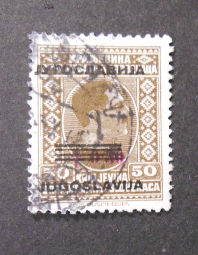 JUGOSLAVIA ,Jugoslavija, Jugoslawien 1933" RE Alessandro OVP°" 50p. bruno USED - Afbeelding 1 van 1