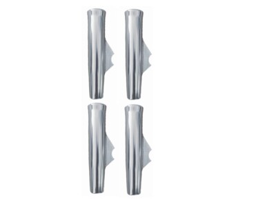 4pc Weld On Fishing Rod Holder Coped Blade for 1-5/16'' OD Pipe Polished Aluminum
