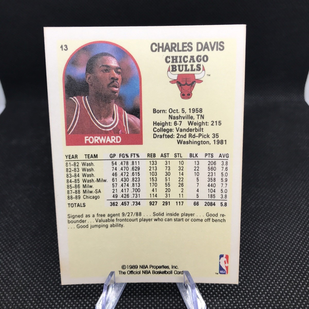 1989-90 Hoops #13 Charles Davis Chicago Bulls | eBay